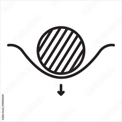 Gravity icon outline vector