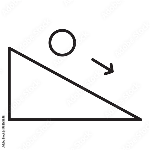 Gravity icon outline vector