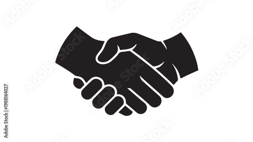 Handshake Between Two People For Partnership And Business Concepts Isolated On White