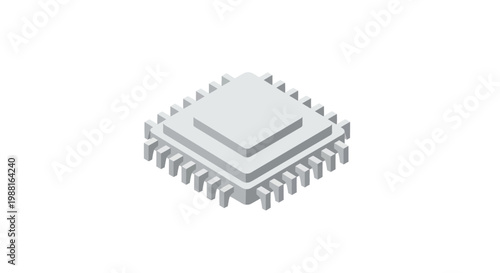 Close-up of a computer microchip component.