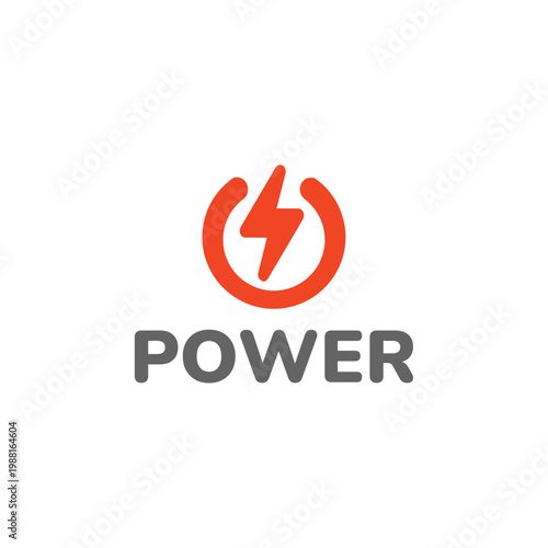 Power Logo Simple Modern Technology