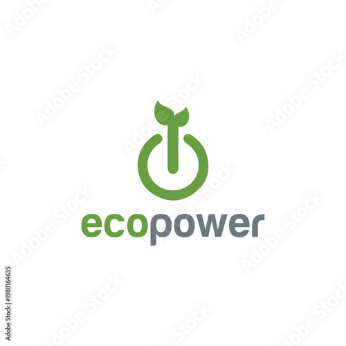 Eco Power Logo Simple Natural Modern