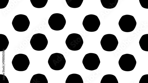 A simple pattern of irregular black spots on a white background.