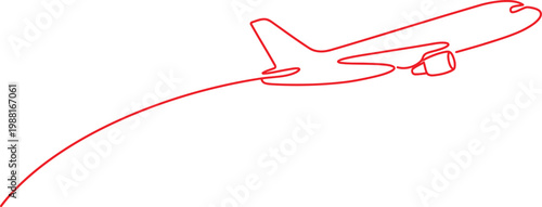 Red airplane flying through the air leaving a trail behind it in flight