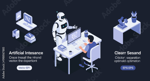 Robot and person working together.