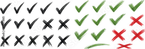 vector illustration of an abstract mark set