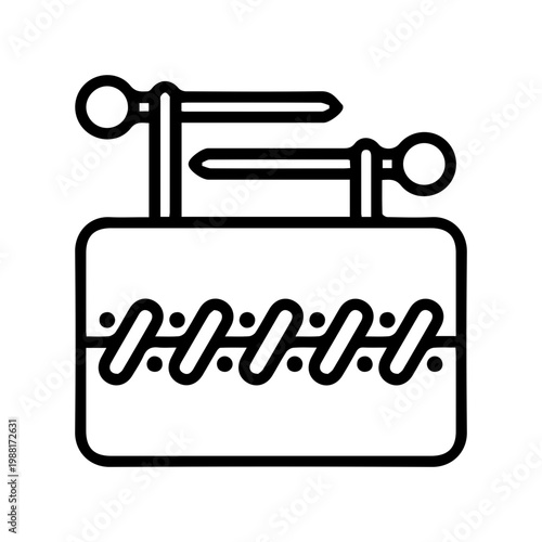 Crossed Craft Hooks Icon