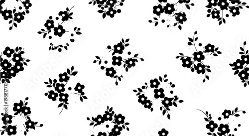 Colorful small liberty flowers seamless pattern bright girly floral textile vector design