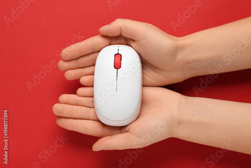 Female hands with modern wi...