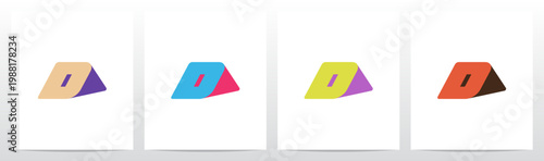 Ramp Slanted Triangle Three-Dimensional Letter Initial Logo Design D