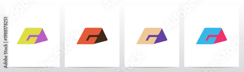 Ramp Slanted Triangle Three-Dimensional Letter Initial Logo Design G