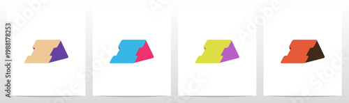 Ramp Slanted Triangle Three-Dimensional Letter Initial Logo Design I