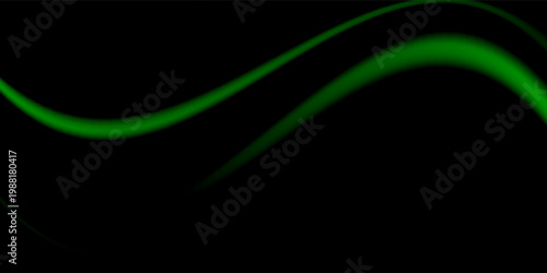 Green drapery silk fabric luxury background. Wavy abstract satin cloth vector texture pattern. Smooth shiny drape material curtain. Elegant velvet curve motion image realistic horizontal design.