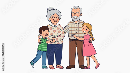 A heart warming image that features a close-knit multigenerational family, embracing love and connection, perfect for conveying themes of togetherness.