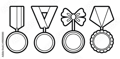 Medal Icons Vector Illustration