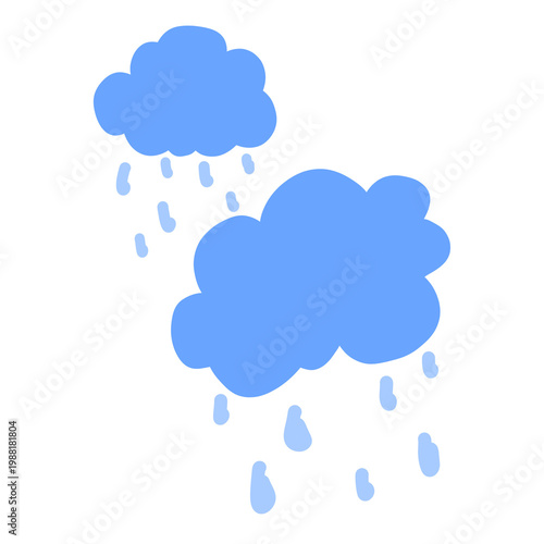 손그림 낙서 날씨 아이콘 (비구름)
Sketched weather icons, doodle elements