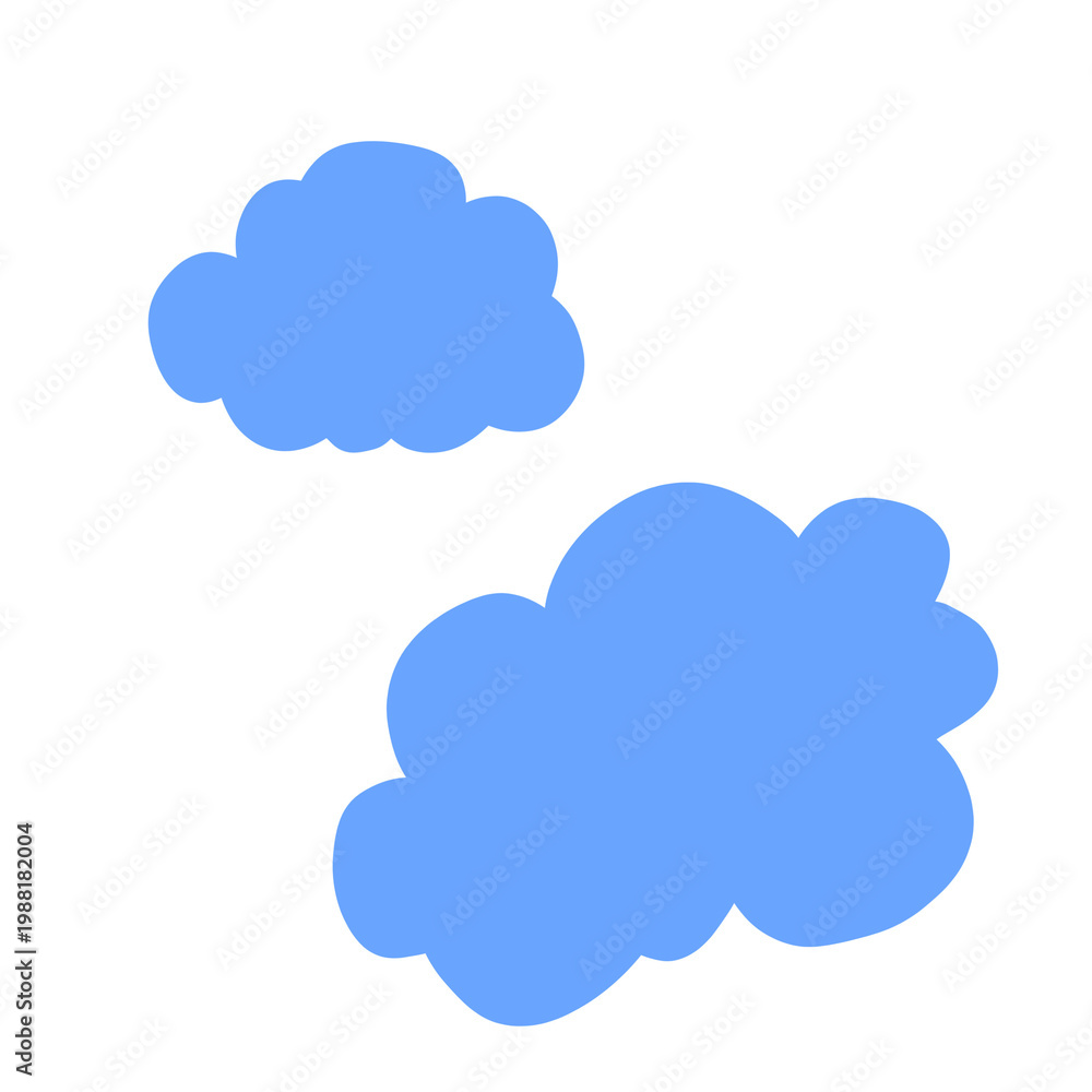 Obraz premium 손그림 낙서 날씨 아이콘 (구름) Sketched weather icons, doodle elements