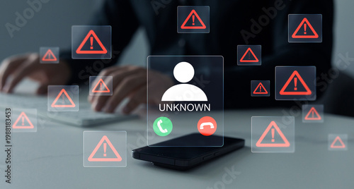 Fotografie Unknown number tries to trick victim into sharing money or personal information