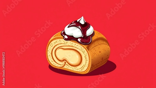 Cinnabon with Cream and Jam