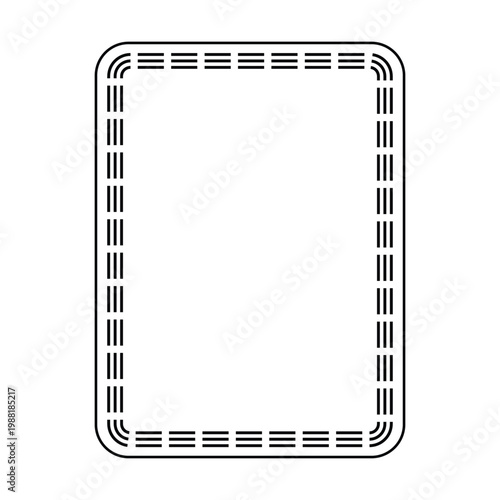 Frame Border Icon Minimal Decorative Line Pattern illustration