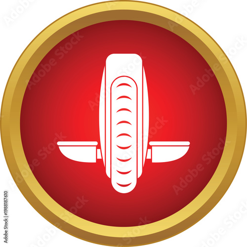Electric unicycle graphic representing individual urban transportation