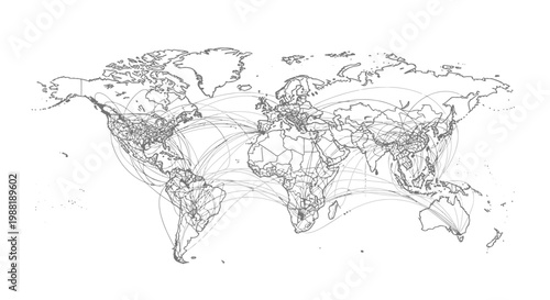 hand drawn map of the world
