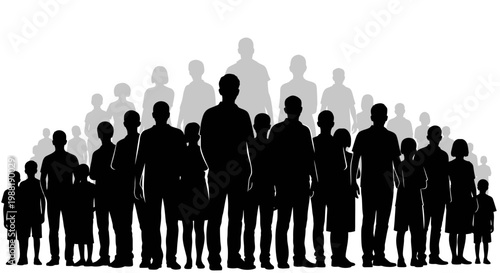 silhouettes of people in action