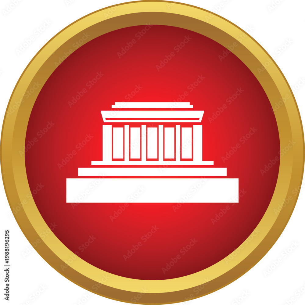 Fototapeta premium Lincoln memorial vector illustration portraying a famous american landmark