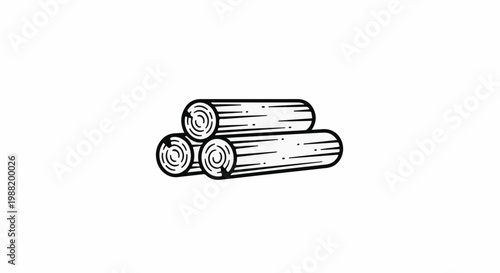 Three rough logs are stacked, showing their circular grain patterns and bark