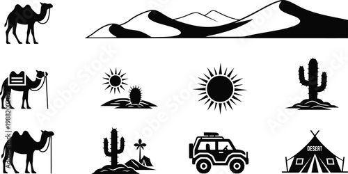 Black and white icons depicting family home and daily life elements