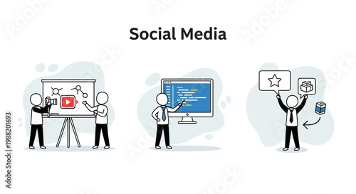 People creating social media content online.