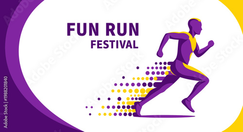 Dynamic Fun Run Festival Advertising Graphic