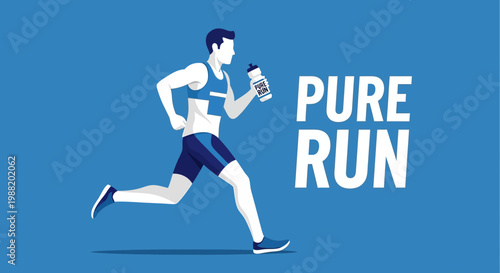 Dynamic Runner With Hydration Bottle Capturing Pure Movement
