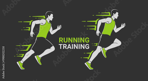 Dynamic Runners In Motion Graphic Design With Motion Lines