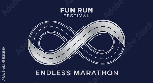 Endless Marathon Fun Run Festival Road Infinity Symbol