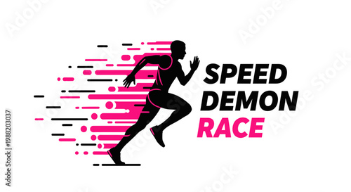Dynamic Illustration of Running Athlete in a Speed Demon Race Concept Design