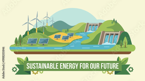 Sustainable Power Generation Illustrative Concept for a Promising and Ecological Tomorrow