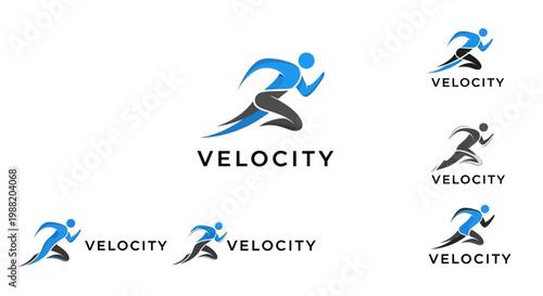 Dynamic Run Icon Emphasizing Speed and Agility Representing Rapid Motion Concepts