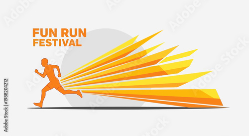 Dynamic Runner Captures The Spirit Of A Fun Run Festival Event