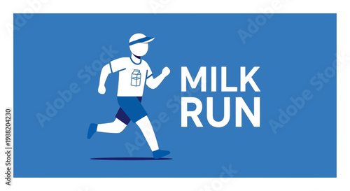 Energetic Athlete Delivering Fresh Dairy: A Symbolic Representation of Swift Milk Procurement