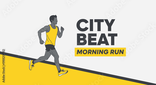 Energetic City Runner Preparing For A Vibrant Morning Run Towards Fitness and Wellness