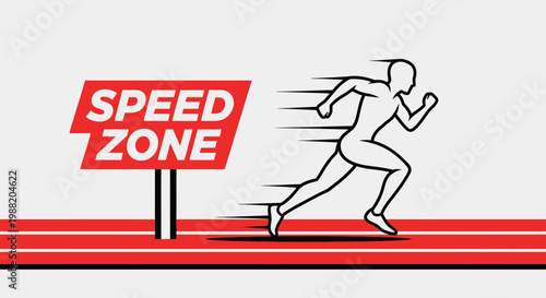 Dynamic Runner Illustrates Intense Speed In A Dedicated Zone