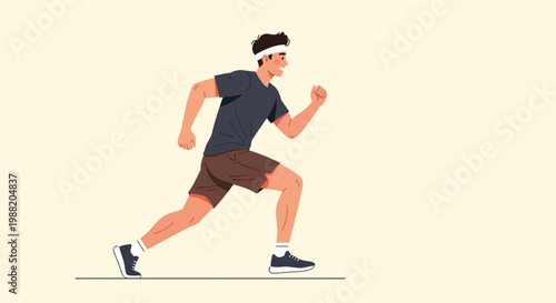 Energetic Athlete in Motion: Running Towards Victory, Accomplishment, and FitnessGoals