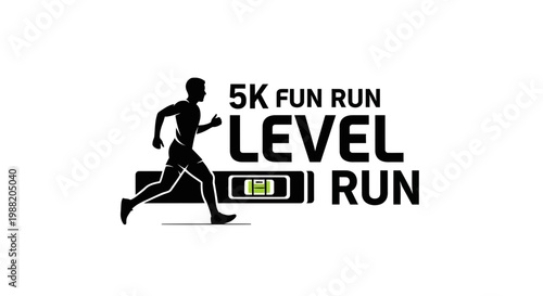 Energetic Athlete in Silhouette Running a 5k Fun Run for Leveling Up Fitness Goals