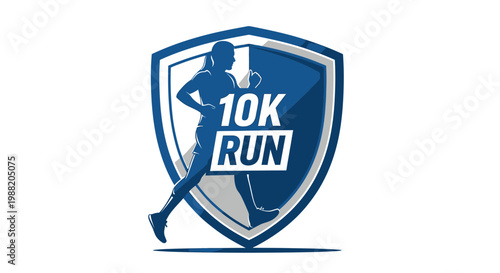 Elegant Illustration Depicting a 10K Run Event in a Striking Modern Design