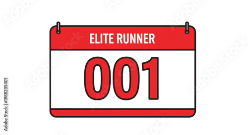 Elite Runner's Race Bib Demonstrating Number 001 Representing New Beginnings And Achievements