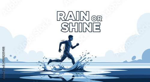 Energetic Athlete Perseveres In All Conditions, Inspiring Resilience And Determination Through