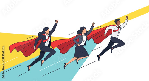 Empowered Professionals Soaring to Success: A Symbol Of Leadership and Achievement