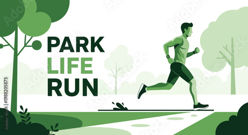 Energetic Runner Embraces Park Life For A Healthy And Active Lifestyle Of Wellbeing