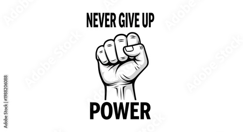 Empowering Emblem Illustrating Tenacity And Strength For Motivational Campaigns Online